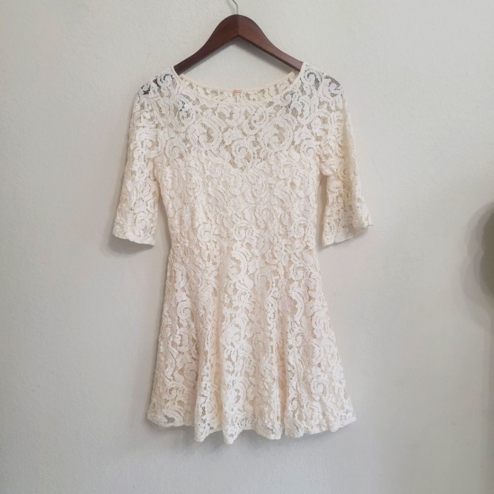 Free People Lace Dress Ivory